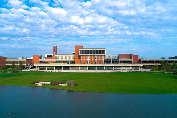 Campus Aerial Short on a bright summer day