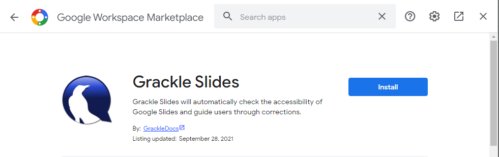Grackle slides