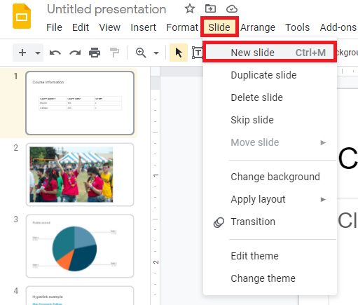 Add a new slide