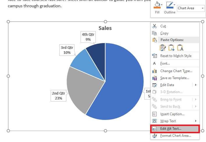 Chart alt text