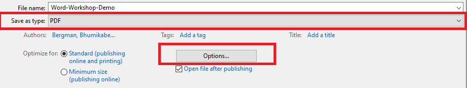 Save as PDF