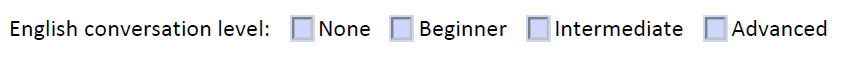 Checkbox example