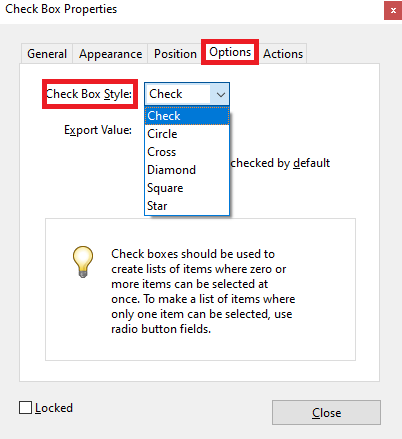 Checkbox style