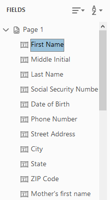 Tab order example
