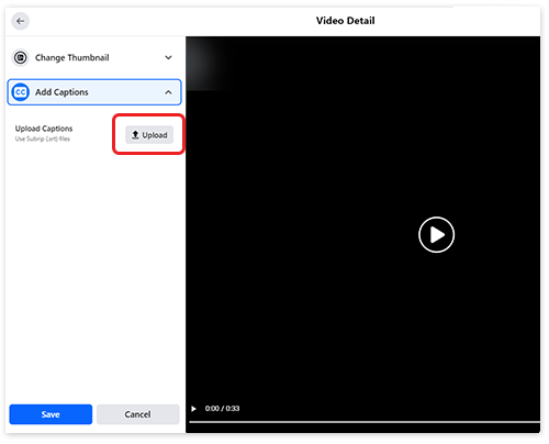 Video detail page of a Facebook post. The 