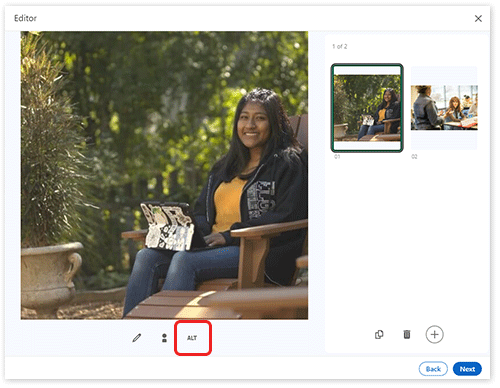 One photo selected on the photo editor on a LinkedIn post. The 