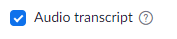 Audio transcript