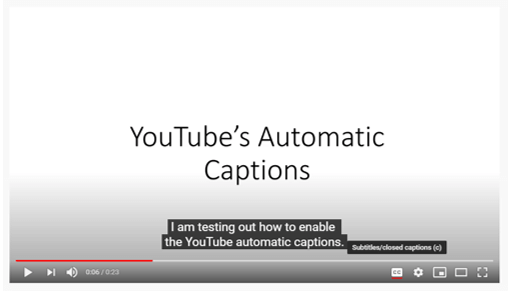 Automatic captions