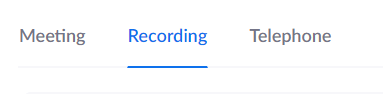 Recording tab