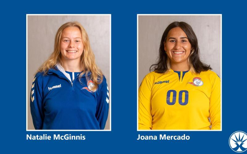 Natalie McGinnis (midfield) and Joana Mercado (goalkeeper)