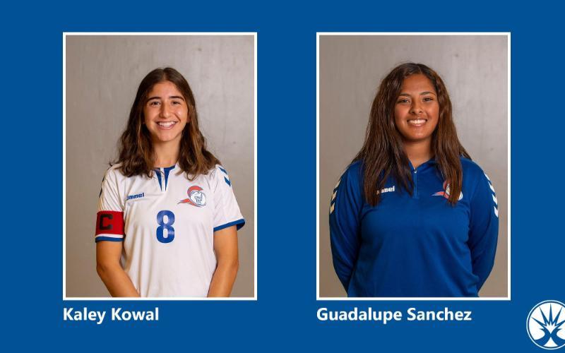 Kaley Kowal (forward/midfielder) and Guadalupe Sanchez