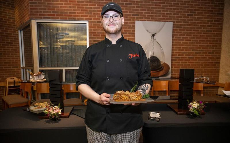 ECC culinary student Anthony Catavu