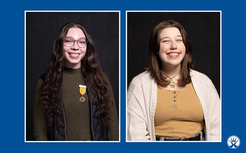 ECC students Elizabeth Barnes and Ely Thompson