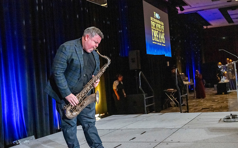 Frank Catalano performs at the 2024 annual ECC Foundation gala