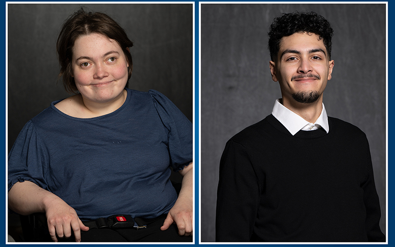 Jess Heiser, student trustee, and Seth Hernandez, student body president