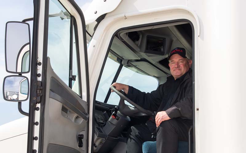 ECC truck driving program graduate Frank Dean