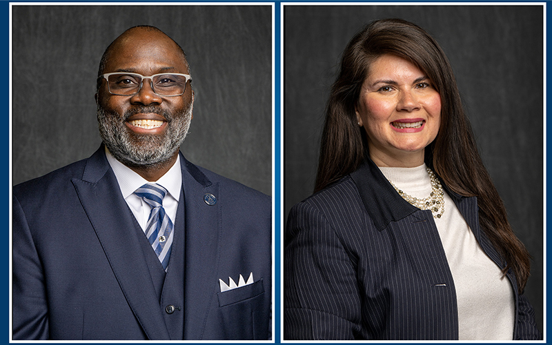 Patrick Parks and Patricia Arroyo, newly elected ECC trustees.
