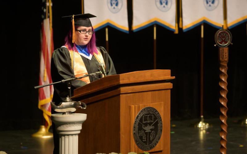Taryn White, student speaker for the Spring 2021 Career & Technical Programs Commencement Ceremony