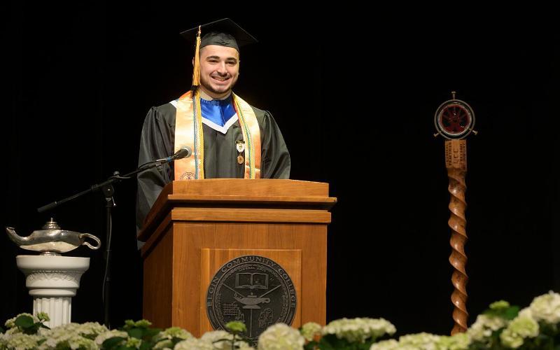 Zain Al Salhani, student speaker for the Spring 2021 University Transfer Degree Commencement
