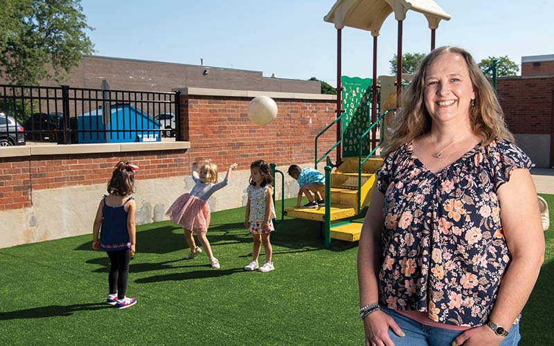 Kristina Brown, supervisor of child care services