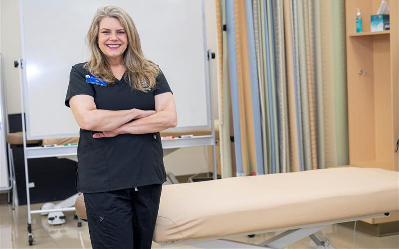 ECC massage therapy student Therese Wilson