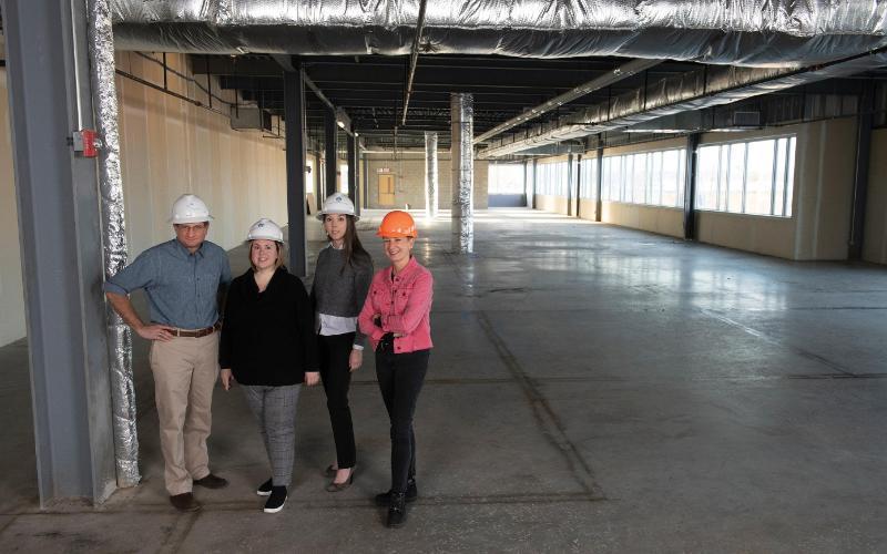 From left to right: Fred Vogt, professor of biology, Kelli Marlin, medical assisting program director, Shelby Stanley, ophthalmic technician program director, Wendy Miller, dean of health professions, math, science & engineering