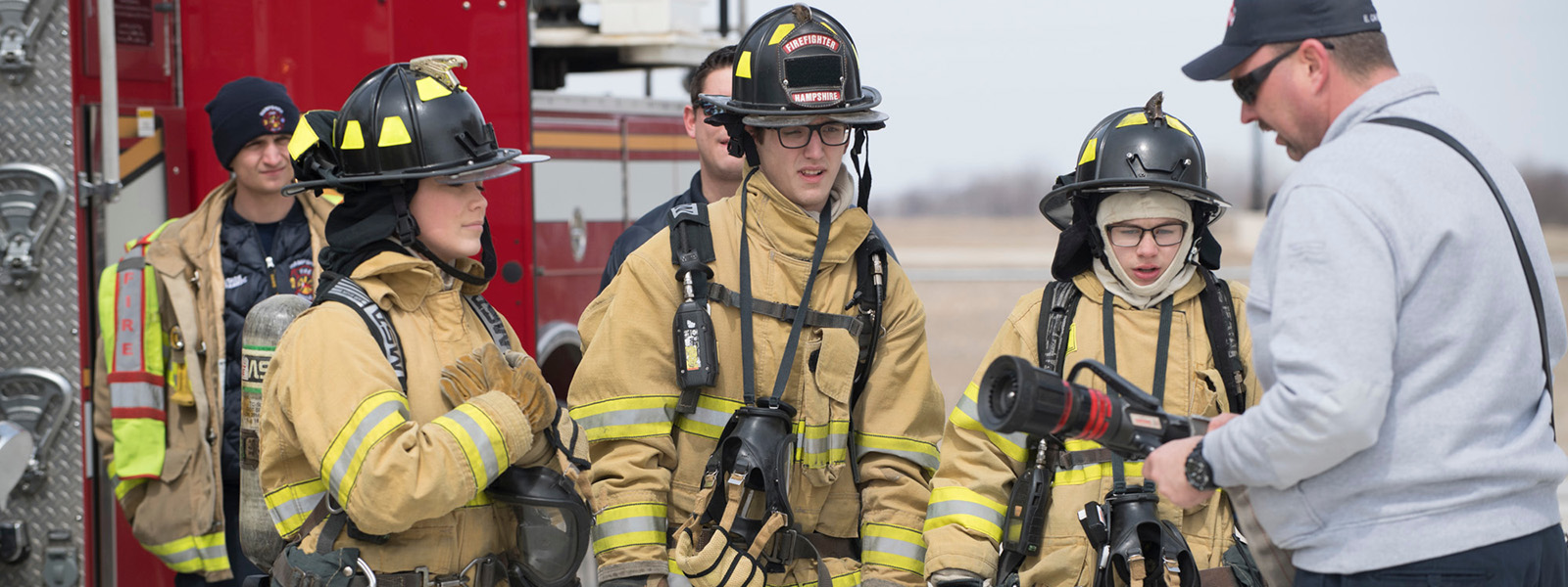 students in the fire science program