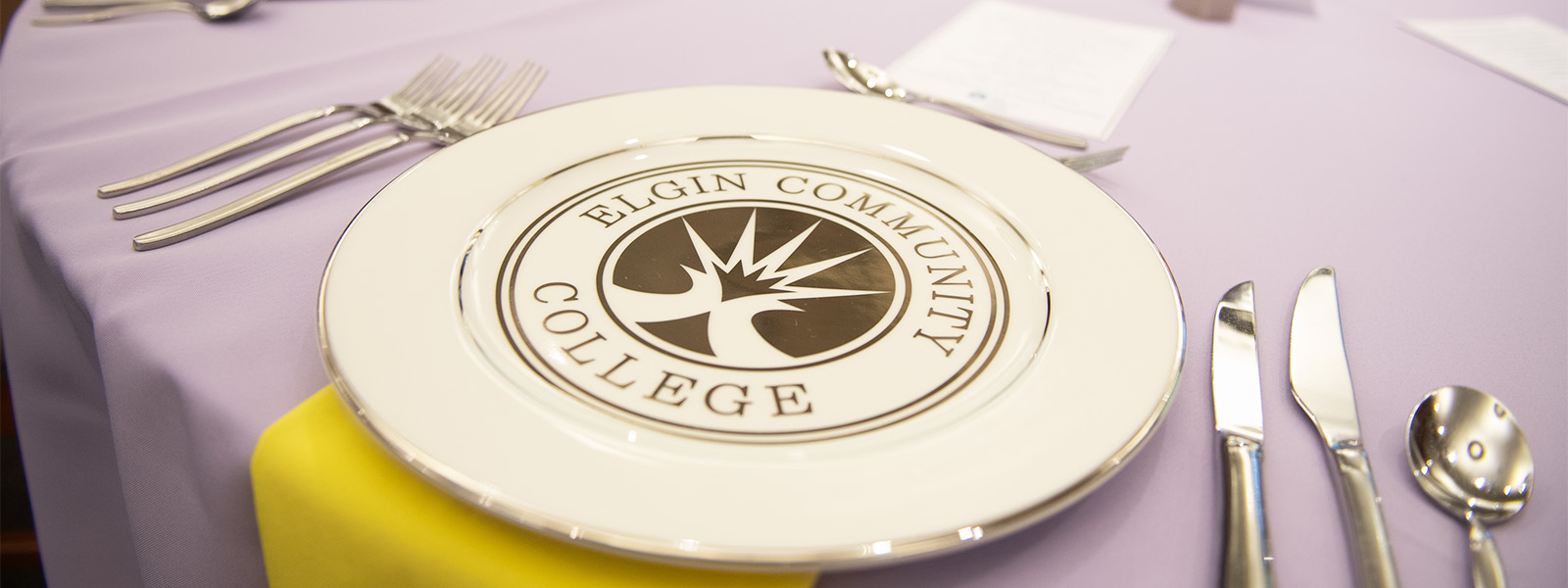 Hospitality silverware and table