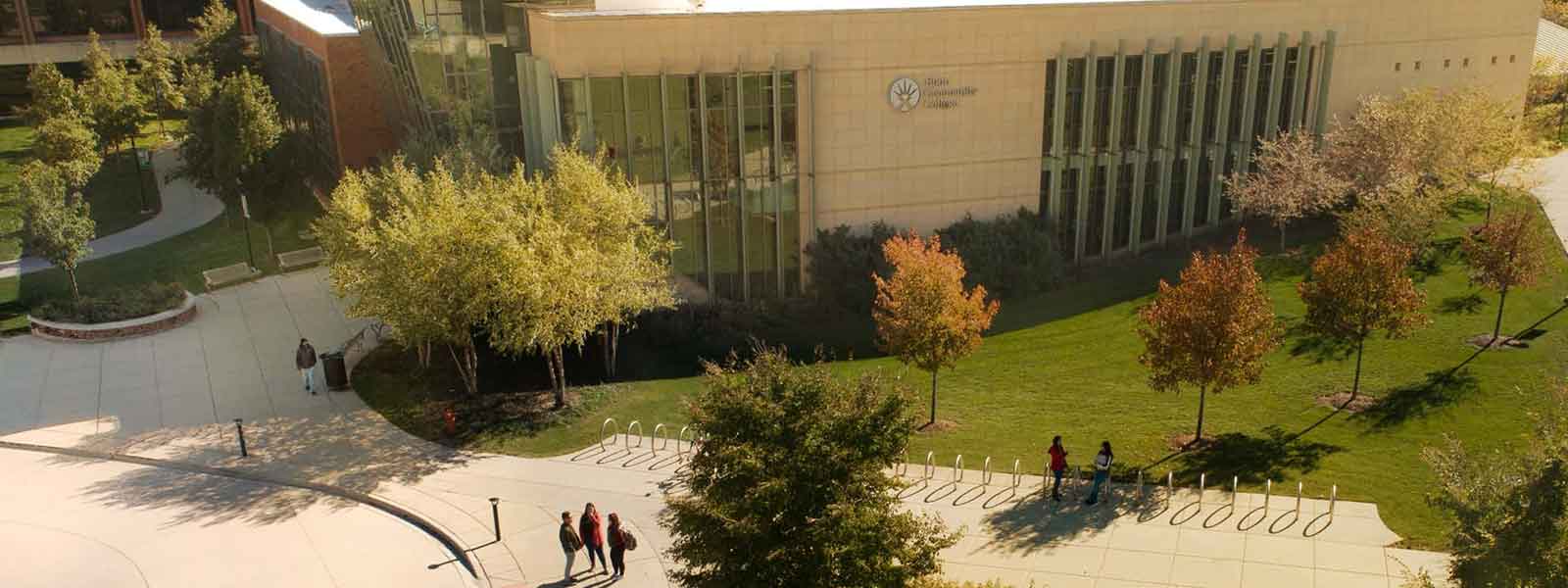 Aerial View Of Elgin Community College campus