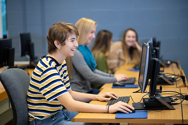 Students in computer lab